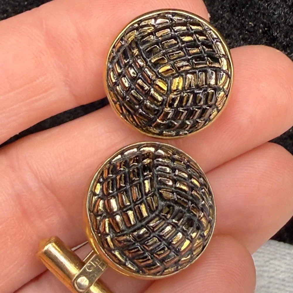 Vintage Christian Dior Gold Filled Cufflinks